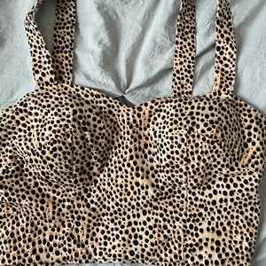 Cheetah Print Crop Top Medium